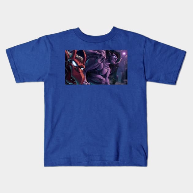 Gargoyles Kids T-Shirt by ArashiC